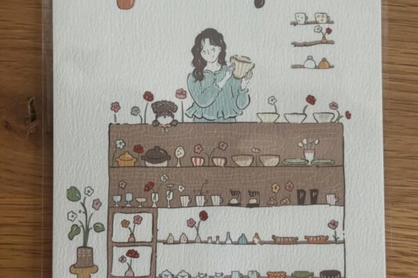 イラストレーターのお客様が描いてくださった お店にいる私とvery